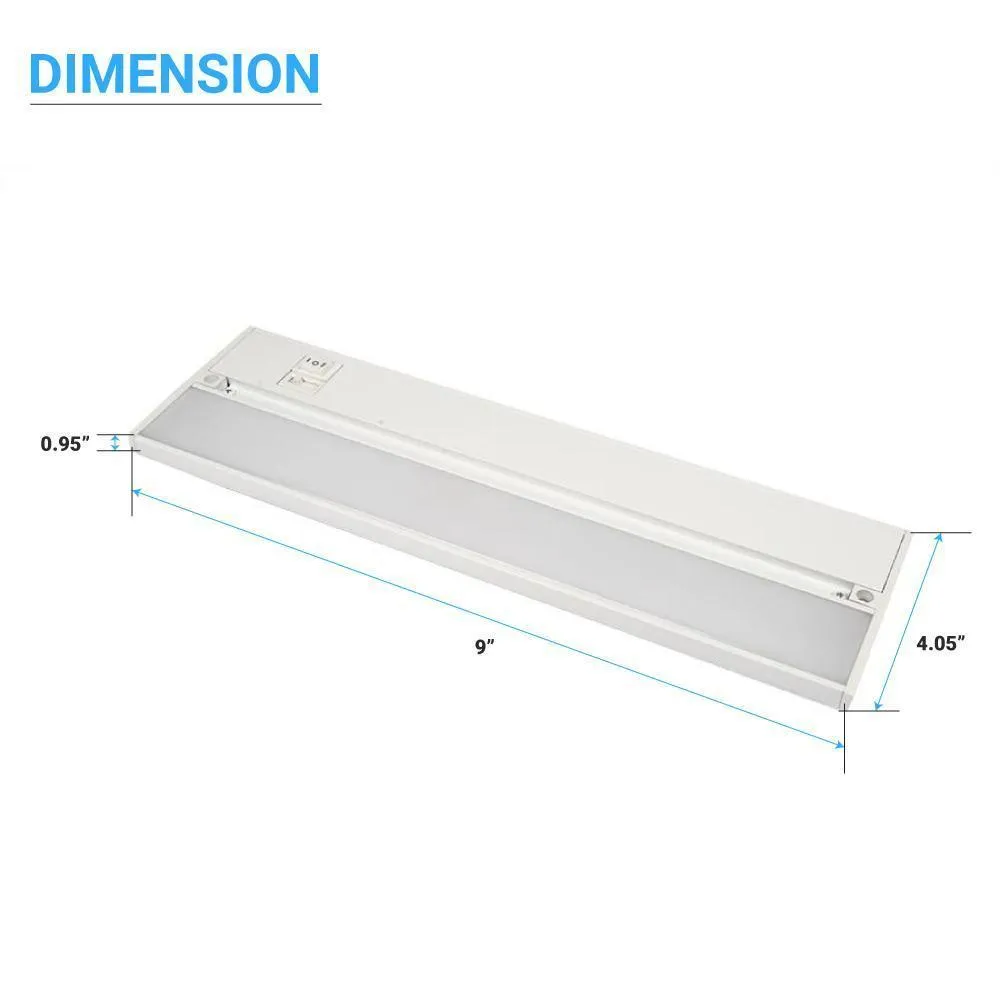Hardwired Under Cabinet Lighting - Color Changeable (3000K/4000K/5000K) - White