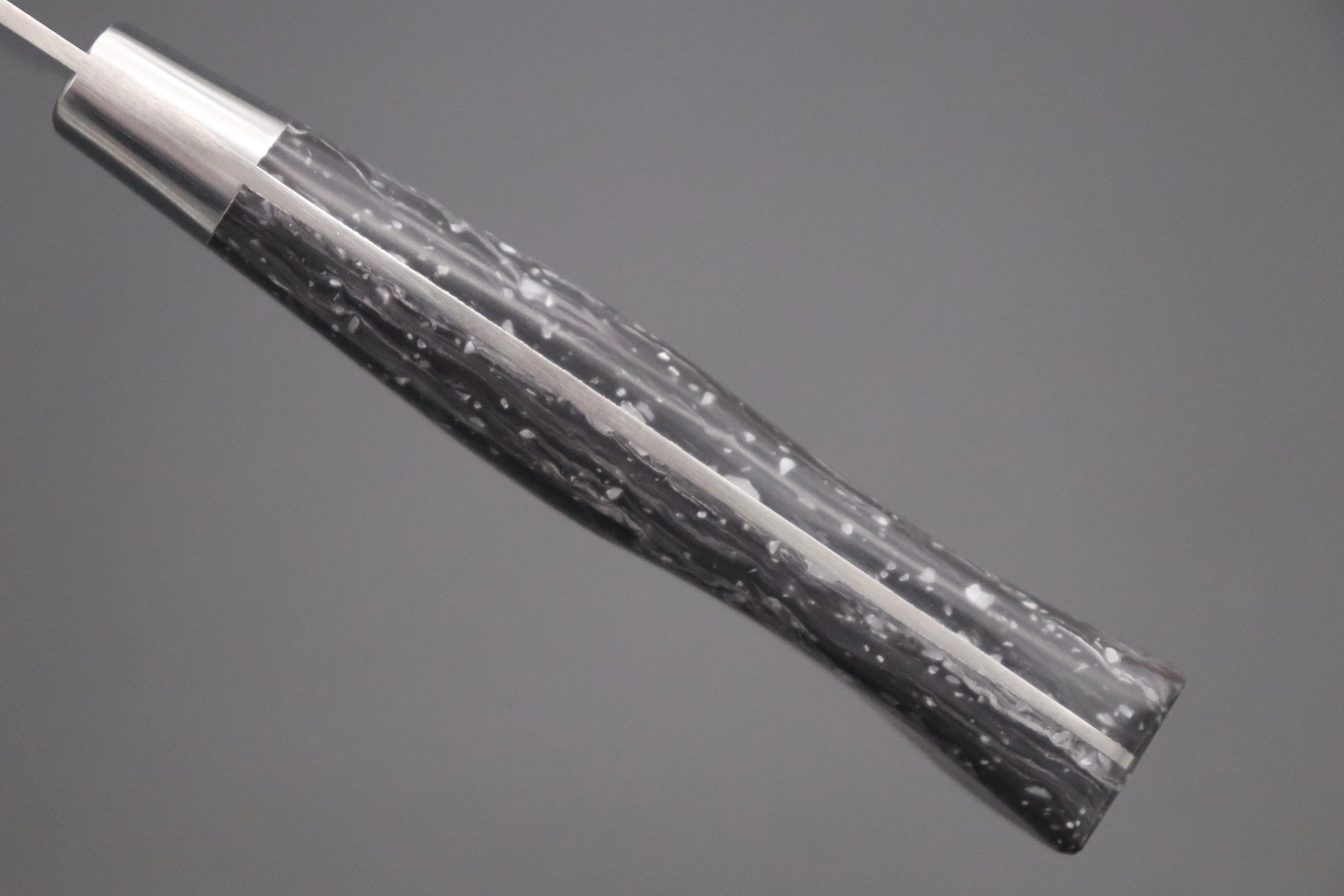 Hattori Forums FH Series Limited Edition "SNOW IN THE DARK" Santoku 170mm (6.6 Inch, Dupont Corian® Handle)