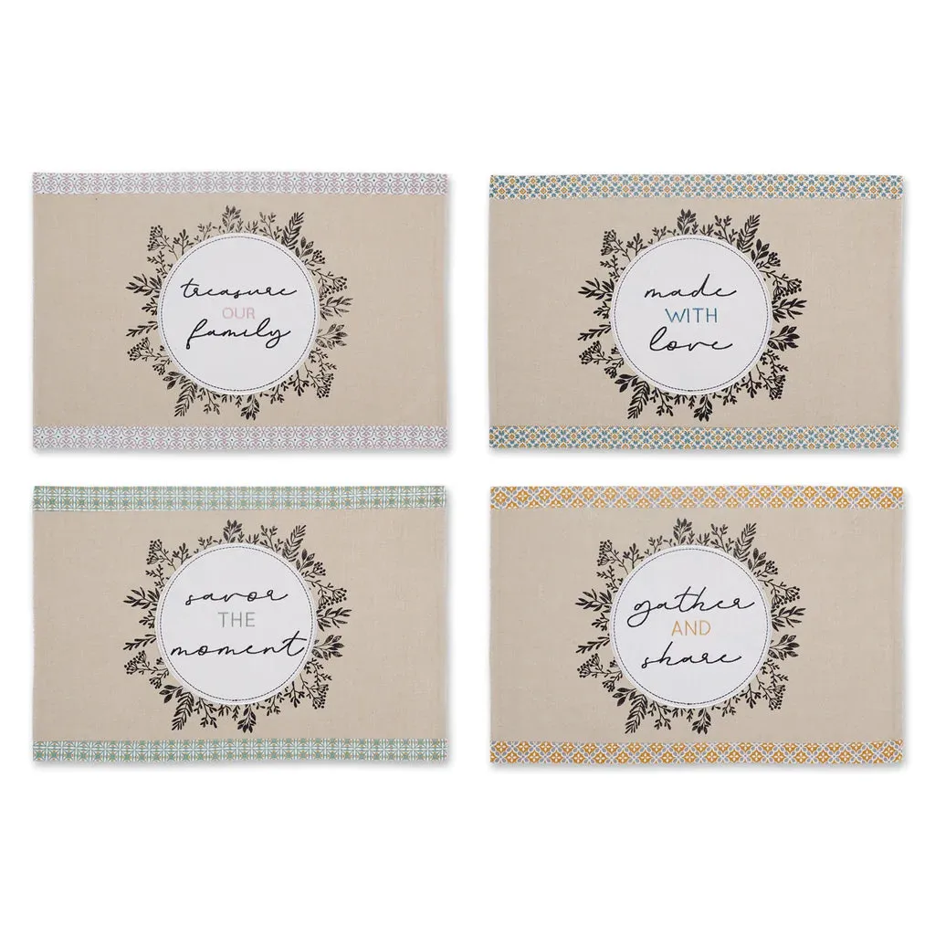 Heartfelt Sayings Reversible Placemats