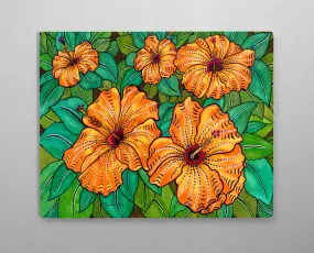 Hibiscus Aluminum Wall Art
