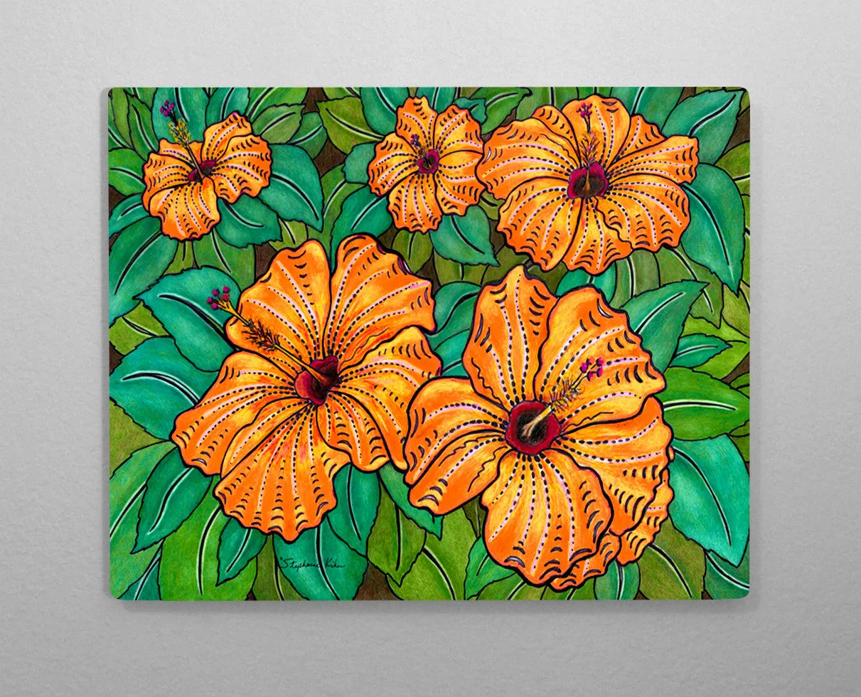 Hibiscus Aluminum Wall Art