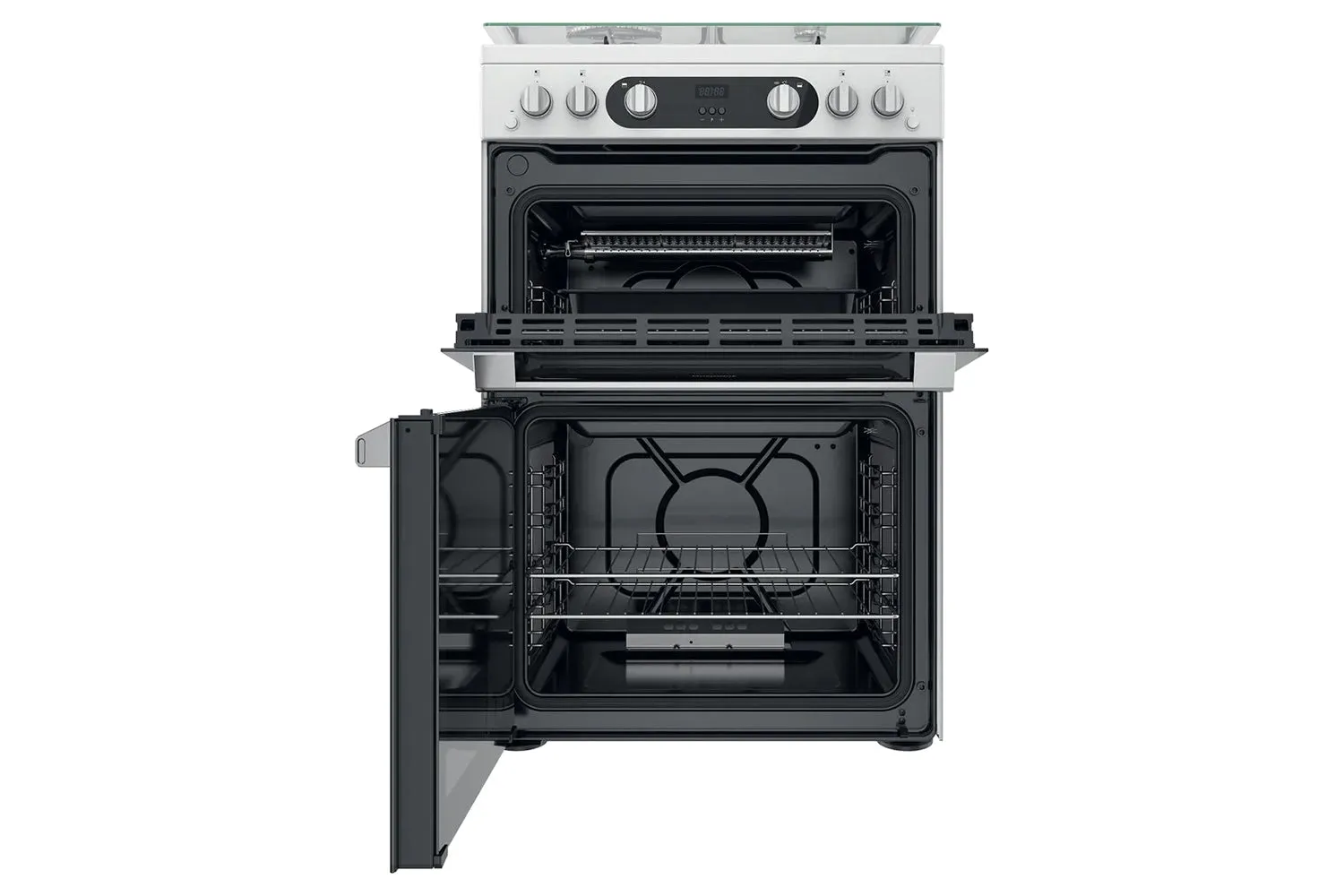 Hotpoint 60cm Double Range Cooker | HD67G02CCW/UK | White