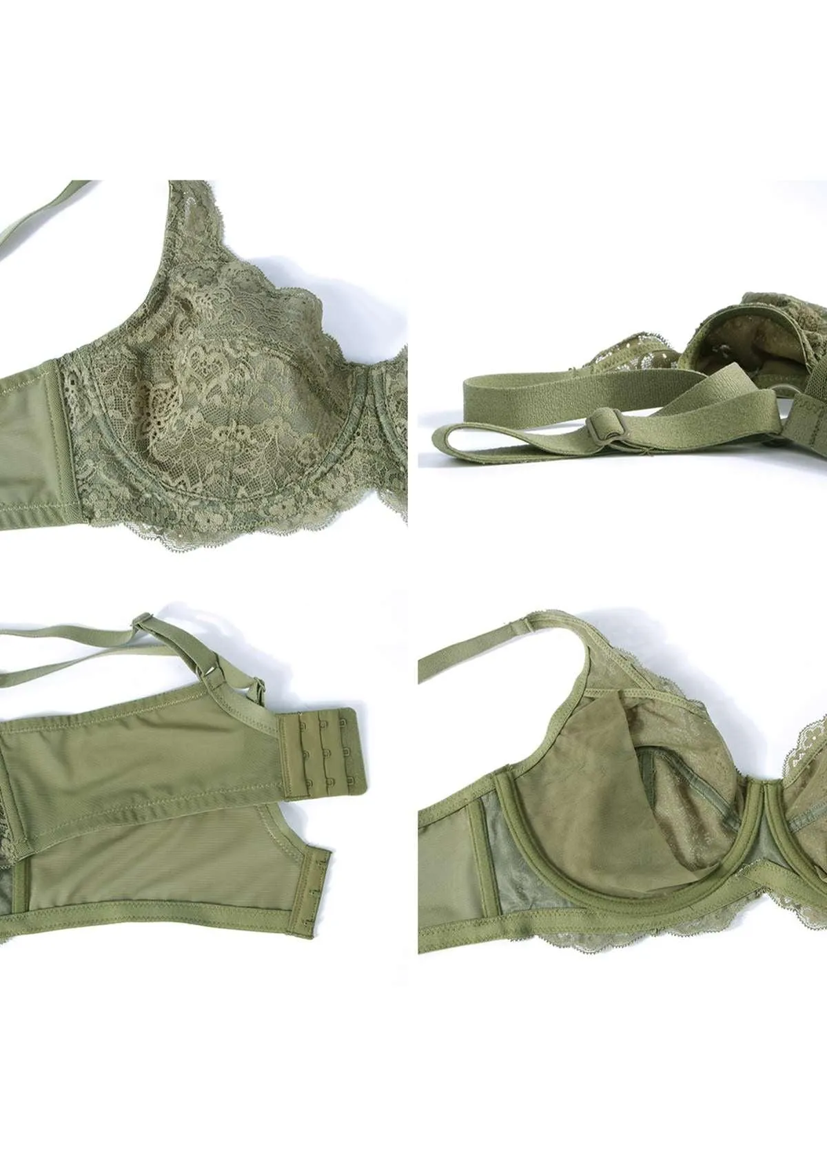 HSIA Black All-Over Floral Lace Bra Bundle