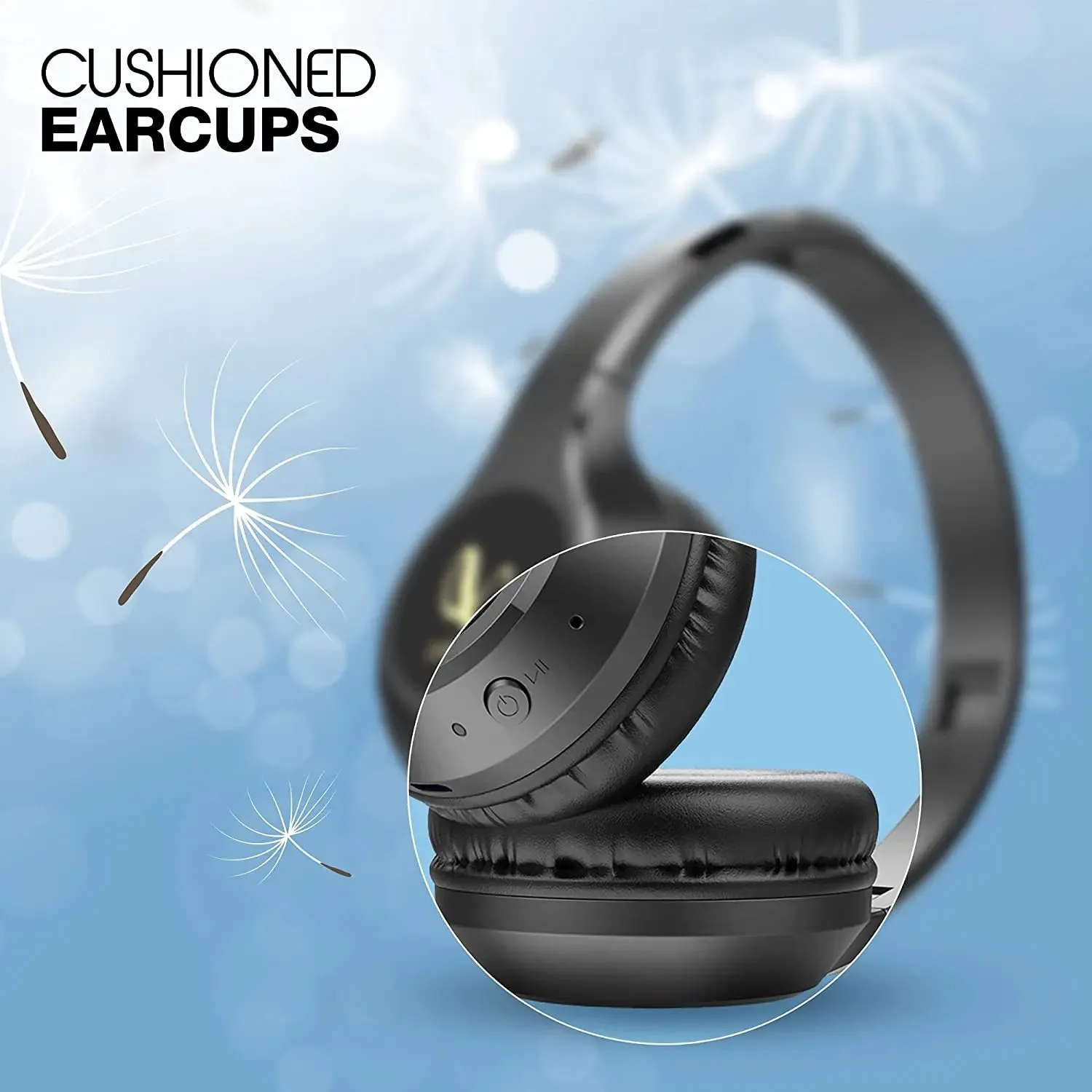 Infinity Tranz 700 On Ear Wireless Headphone With Mic( Quick Charge, Deep Bass, Dual Equalizer, Bluetooth5.0)Black
