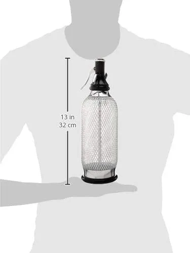 iSi North America Soda Siphon Classic Mesh Sodamaker for Making Carbonating Beverages, 1 Quart, Stainless Steel