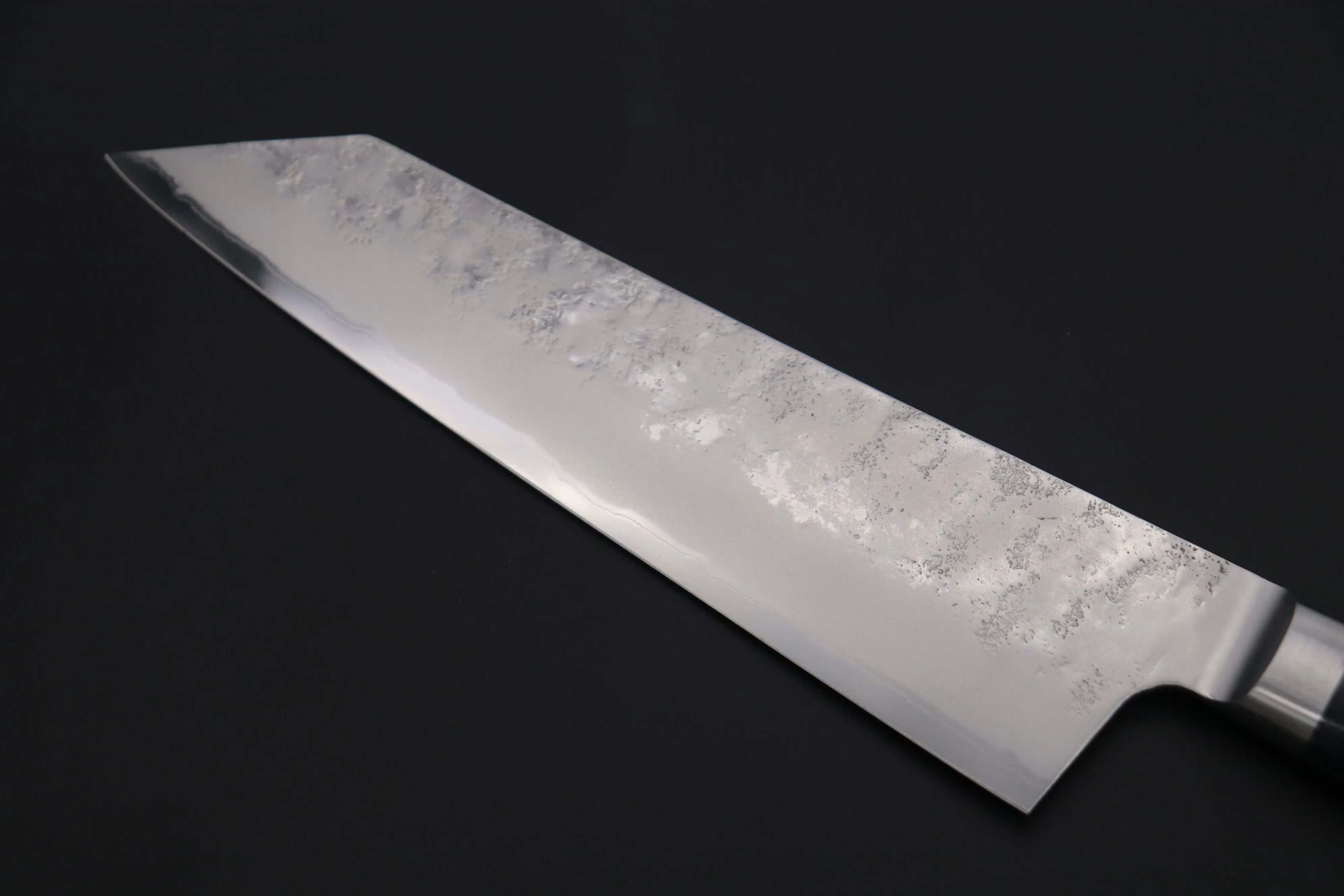 JCK Natures 青雲 Blue Clouds Series BCBP-2 Blue Steel No.2 Nashiji Bunka (Kiritsuke) 190mm (7.4 inch, Royal Blue-Purple Pakka Wood Handle)