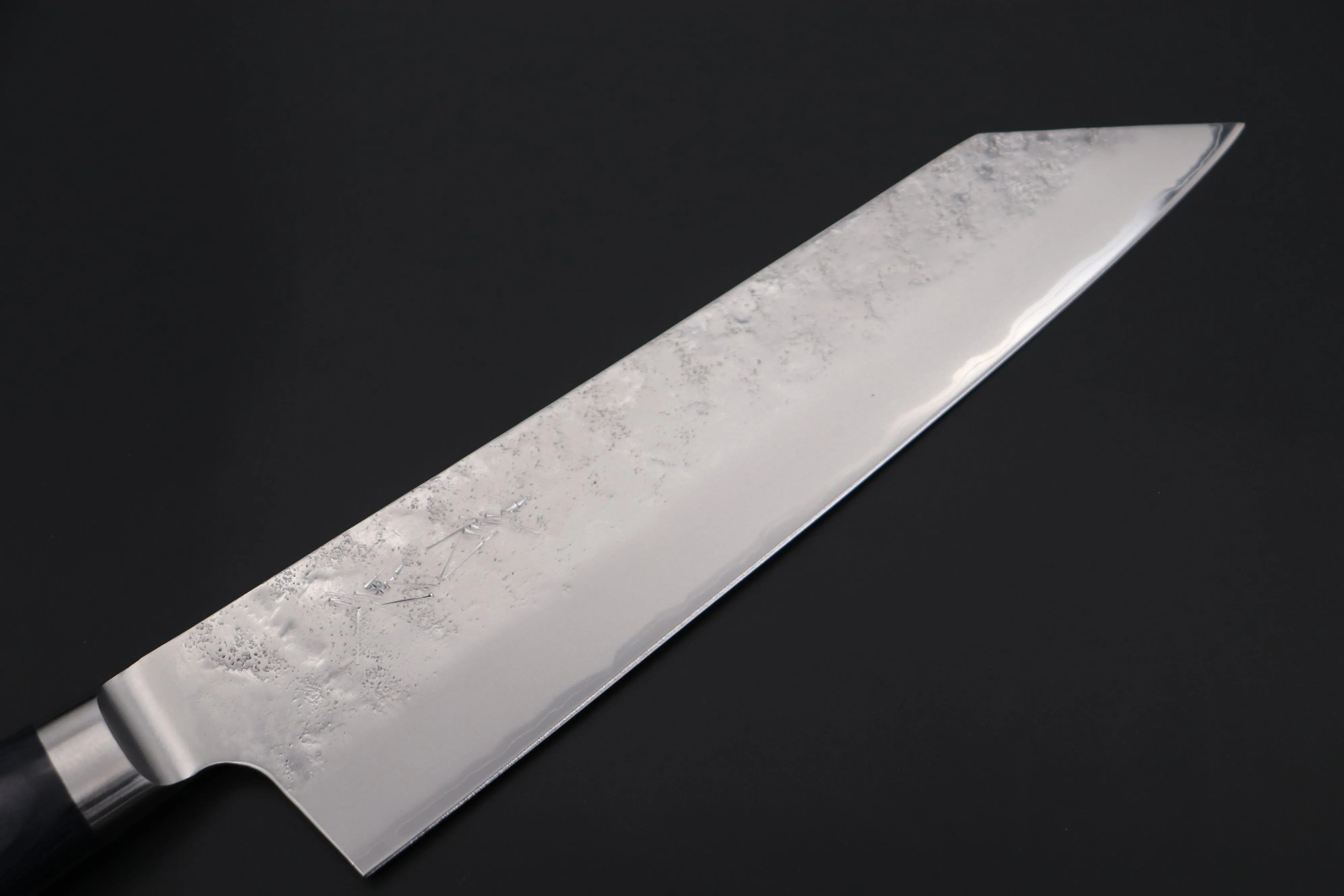JCK Natures 青雲 Blue Clouds Series BCBP-2 Blue Steel No.2 Nashiji Bunka (Kiritsuke) 190mm (7.4 inch, Royal Blue-Purple Pakka Wood Handle)