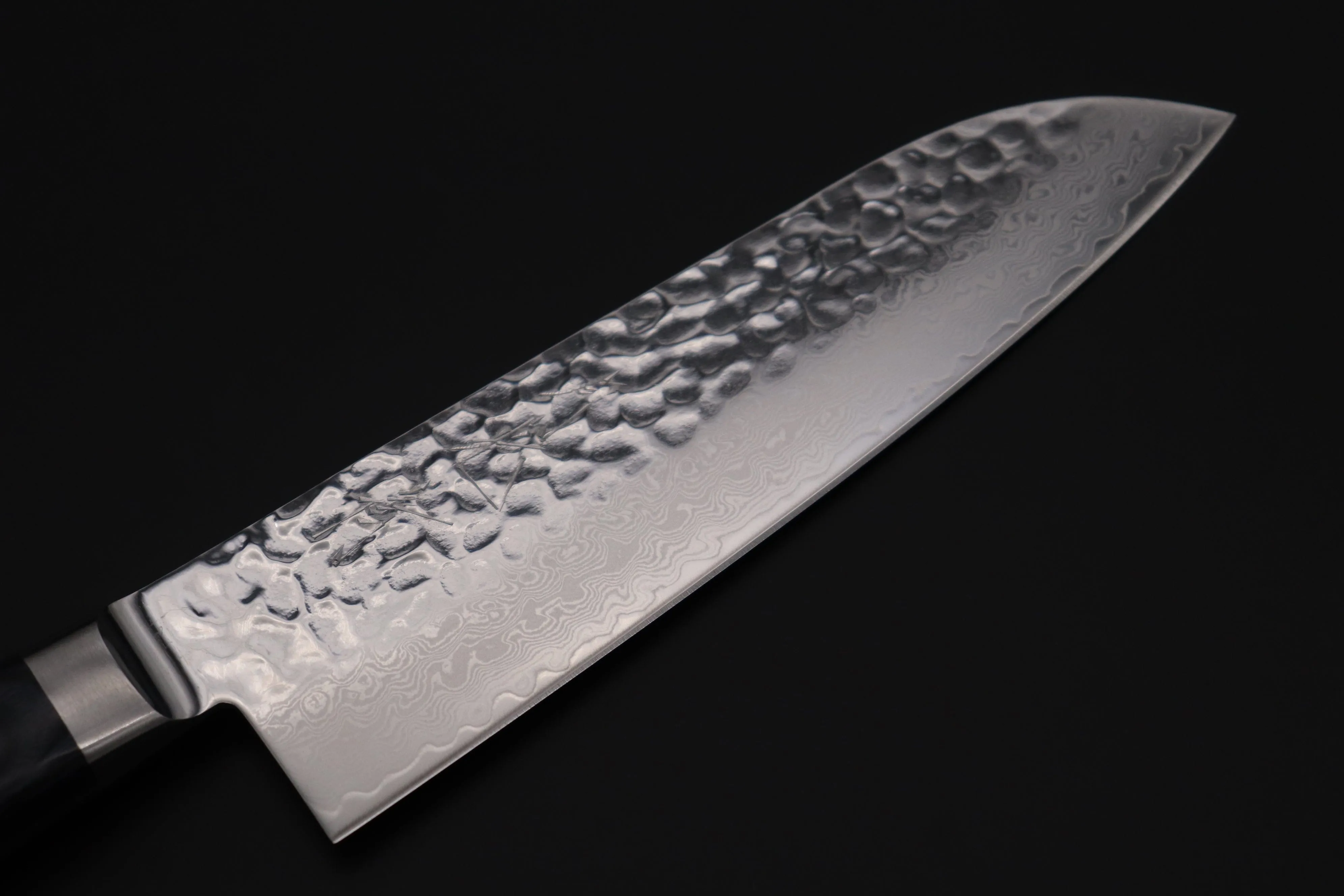 JCK Natures ”Gekko Blue” Santoku 170mm (6.6 inch, Royal Blue-Purple Pakka Wood Handle)