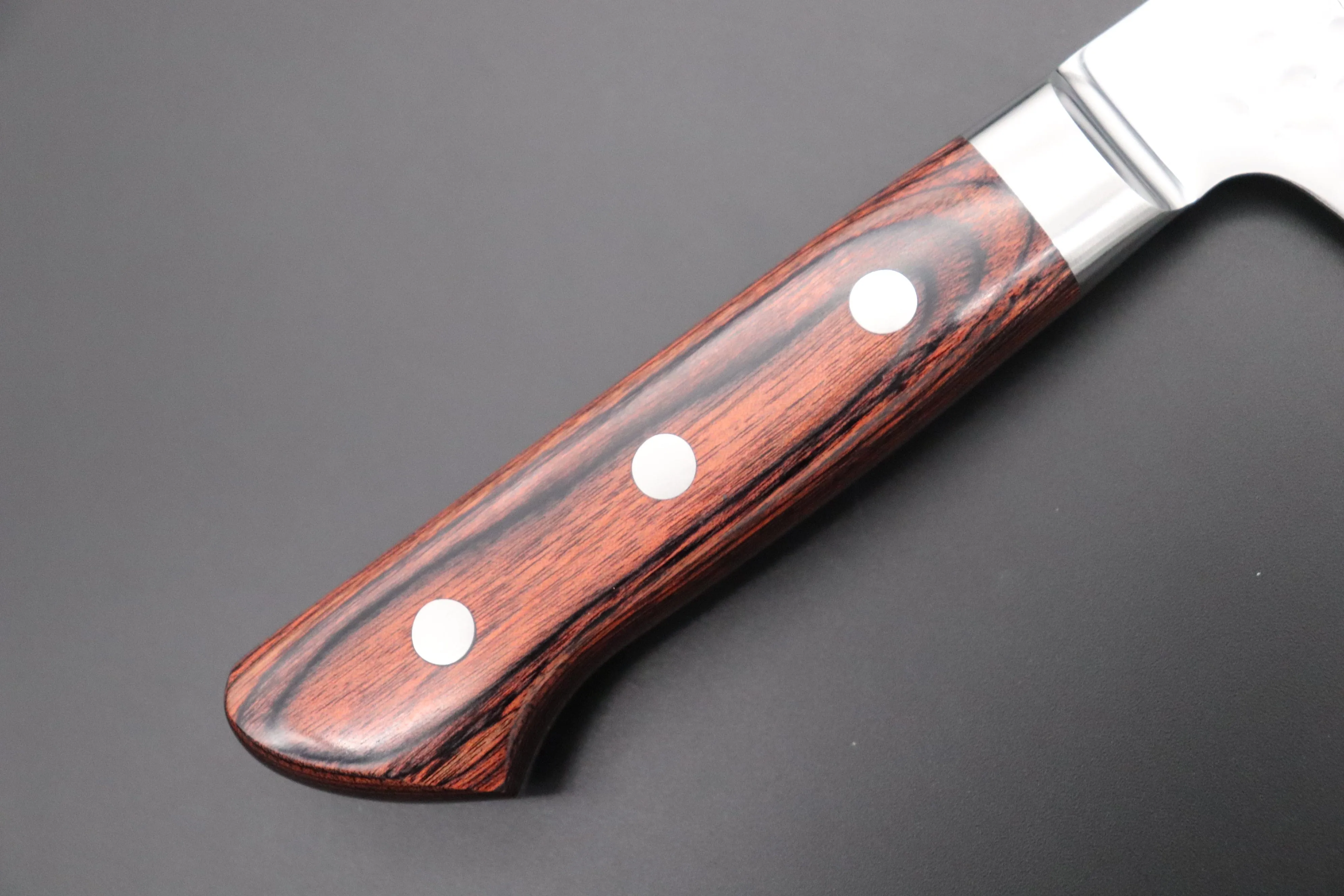 JCK Natures 月光　金 ”Gekko Gold” GEG-2 Kiritsuke 190mm (7.4 inch, Golden-brown Color of the Mahogany Pakka wood Handle)