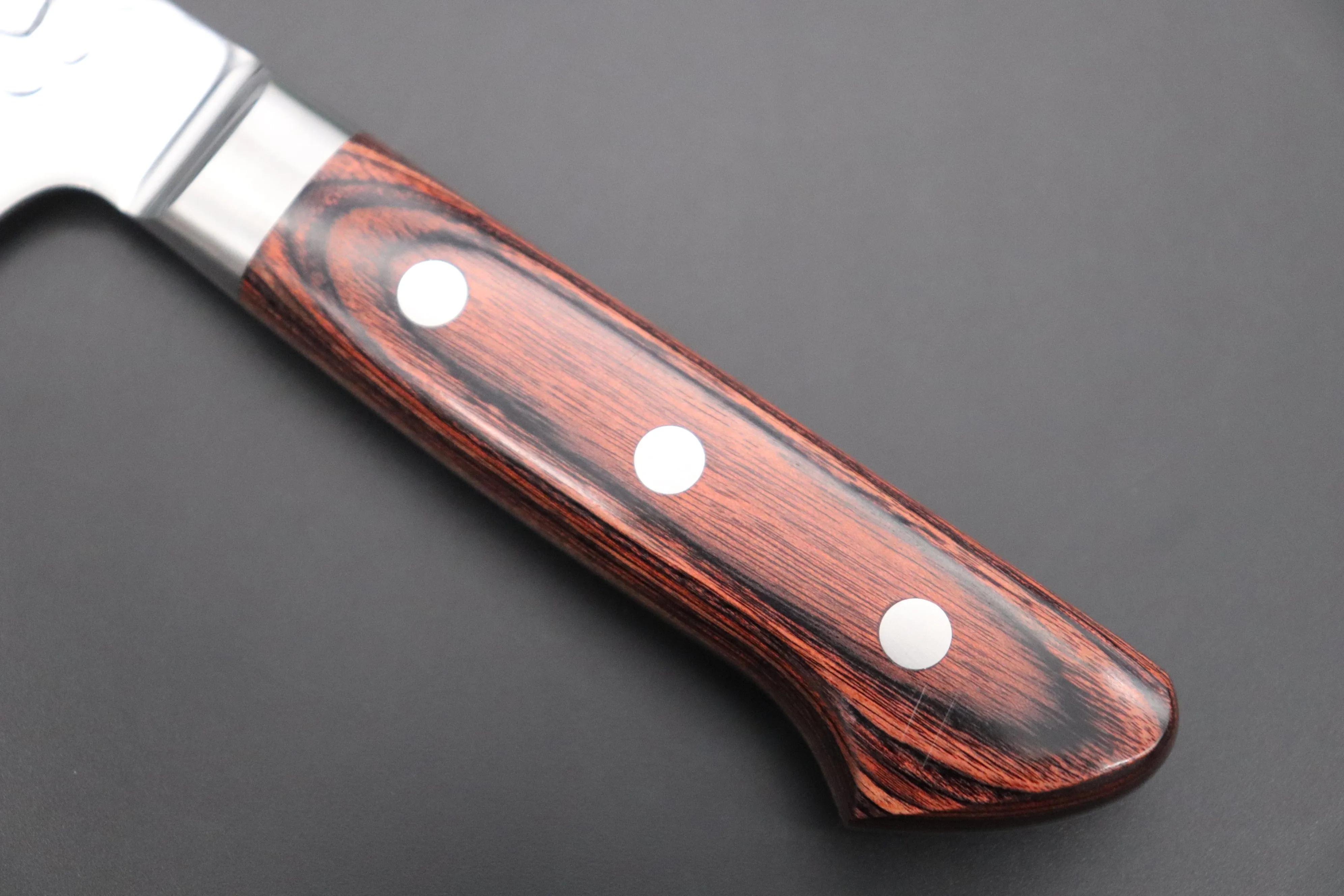 JCK Natures 月光　金 ”Gekko Gold” GEG-2 Kiritsuke 190mm (7.4 inch, Golden-brown Color of the Mahogany Pakka wood Handle)