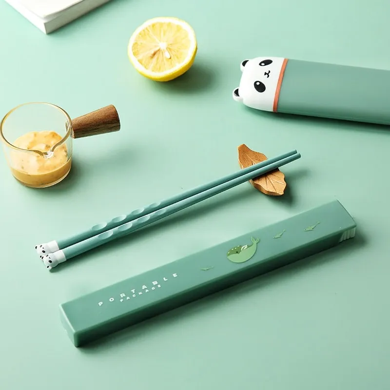 Kawaii Panda Portable Cutlery Set