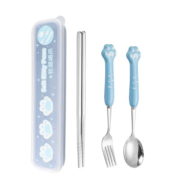 Kawaii Paw Cutlery Set