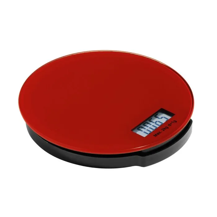 Kitchen Essentials Round Measuring Glass Food Prep Digital Scale - 2KG