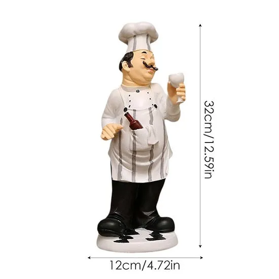 Kitchen French Chef Figurines Statues