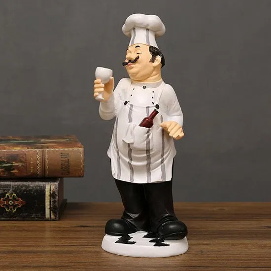Kitchen French Chef Figurines Statues