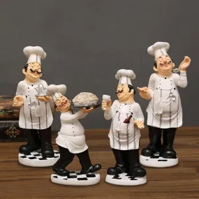 Kitchen French Chef Figurines Statues