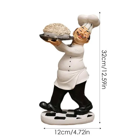 Kitchen French Chef Figurines Statues
