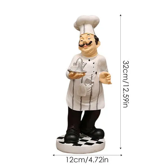 Kitchen French Chef Figurines Statues
