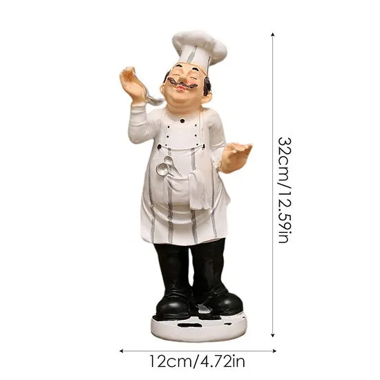 Kitchen French Chef Figurines Statues