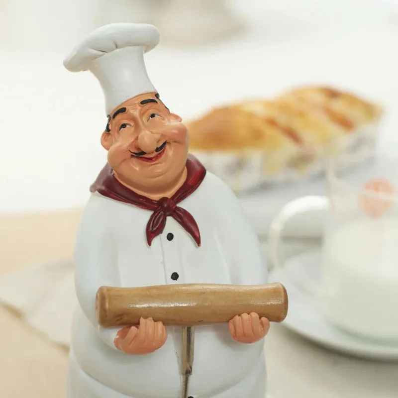 Kitchen French Chef Wine Opener,Bottle Opener,Salt And Pepper Holder,Figurines Statues