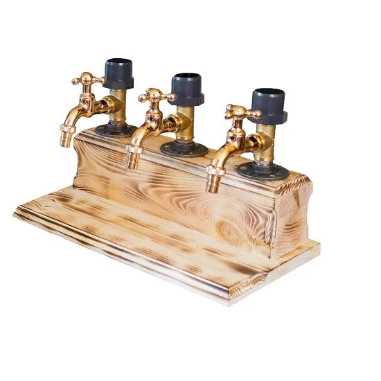 Kitchen Wood Solid Base Real Brass Leakproof Dispenser for Wine nd Liquer Rack Holders Figurines