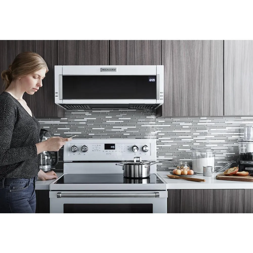 Kitchenaid KMLS311HWH 1000-Watt Low Profile Microwave Hood Combination