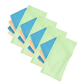 Kuber Industries Pack of 4 Scrubber for Kitchen|Multi-Purpose Microfiber Kitchen Cleaning Cloth with Fish Scales|Glass Cleaning Cloth|Polishing & Scrubbing|Scratcher & Lint Free |YLG4041|Multicolor