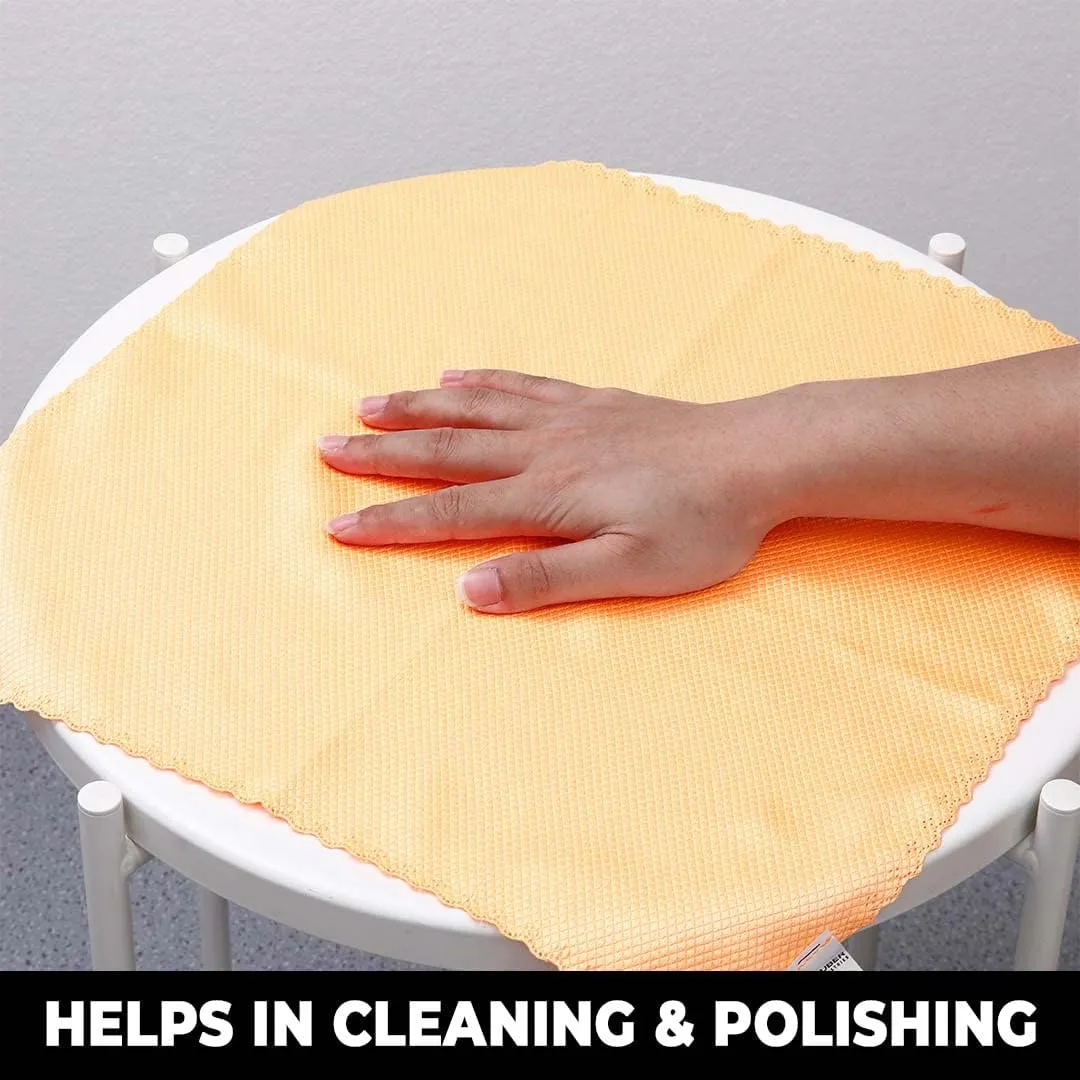 Kuber Industries Pack of 5 Scrubber for Kitchen|Multi-Purpose Microfiber Kitchen Cleaning Cloth with Fish Scales|Glass Cleaning Cloth|Polishing & Scrubbing|Scratcher & Lint Free |YLG4041|Multicolor