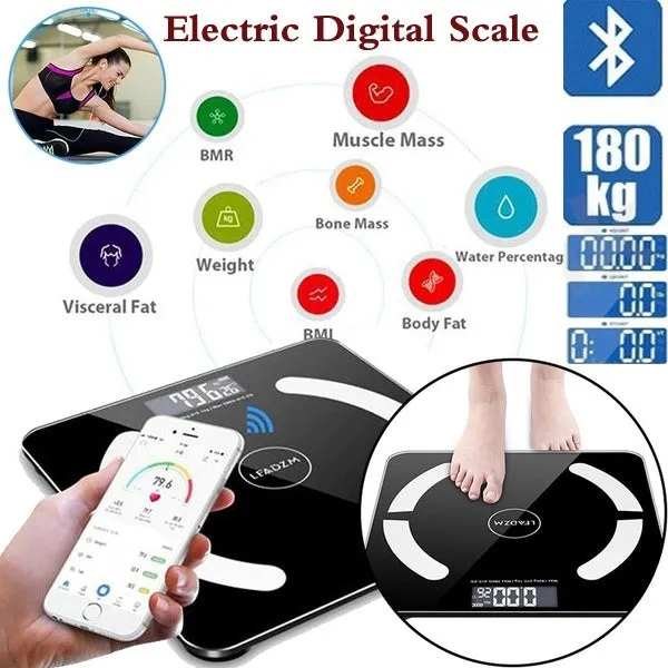 LEADZM Bluetooth LCD Bathroom  Scale