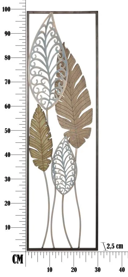 Leaf Metallic Wall Decor