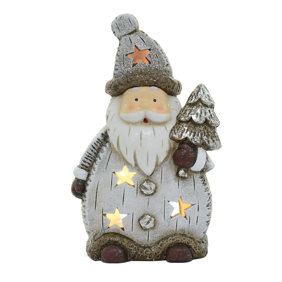 Light Up Ceramic Christmas Character Ornament Decoration