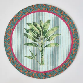 Lisa Corti Banano Veronese round cork-backed placemat - 34cm
