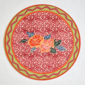 Lisa Corti Small Spiral Rany round cork-backed placemat - 34cm