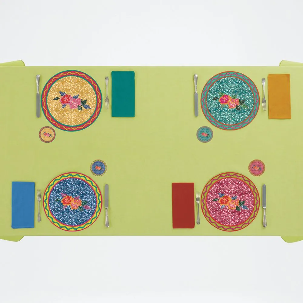 Lisa Corti Small Spiral Veronese round cork-backed placemat - 34cm