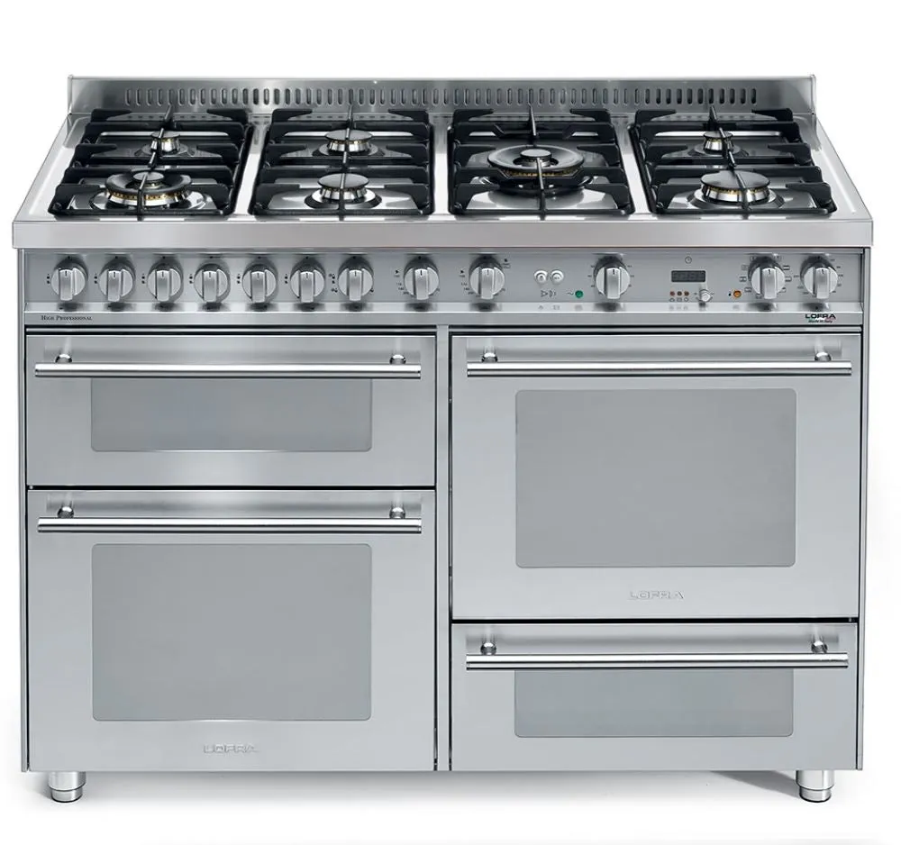 Lofra Professional 120 P 126SMFE DMFT 2AEO Stainless Gas Dual Fuel Range Cooker 120cm
