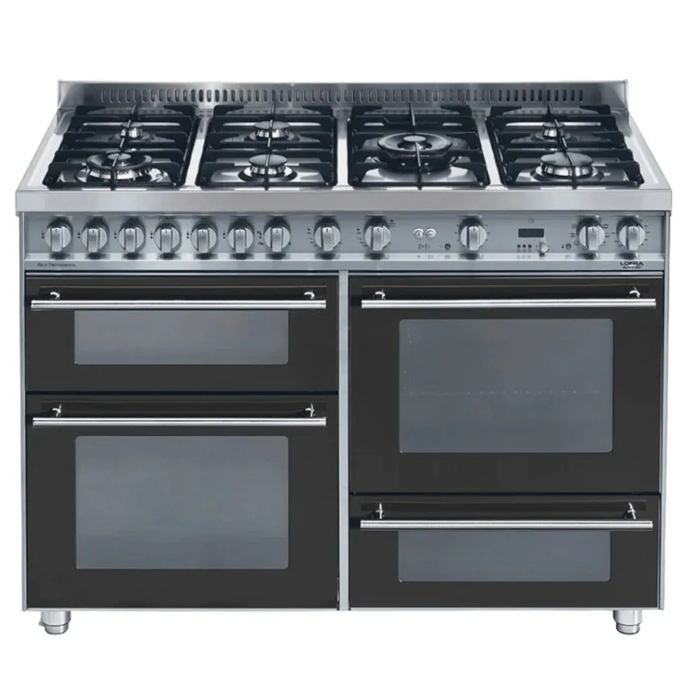 Lofra Professional 120 P 126SMFET DMFT 2AEO Black Gas Dual Fuel Range Cooker 120cm.