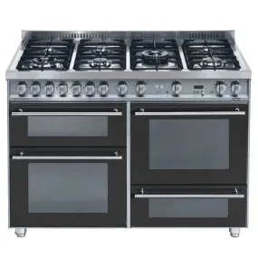 Lofra Professional 120 P 126SMFET DMFT 2AEO Black Gas Dual Fuel Range Cooker 120cm.