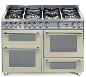 Lofra Professional 120 PBI 126SMFE DMFT 2AEO Cream Gas Dual Fuel Range Cooker 120cm
