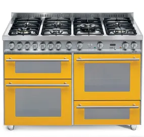 Lofra Professional 120 PG 126SMFE DMFT 2AEO Yellow Gas Dual Fuel Range Cooker 120cm