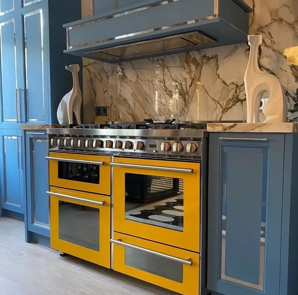 Lofra Professional 120 PG 126SMFE DMFT 2AEO Yellow Gas Dual Fuel Range Cooker 120cm