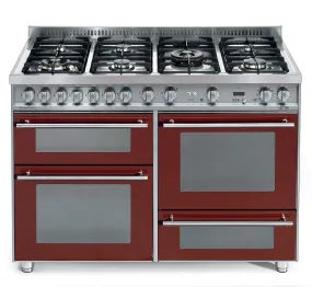 Lofra Professional 120 PR 126SMFET DMFT 2AEO Burgundy Dual Fuel Gas Range Cooker 120cm
