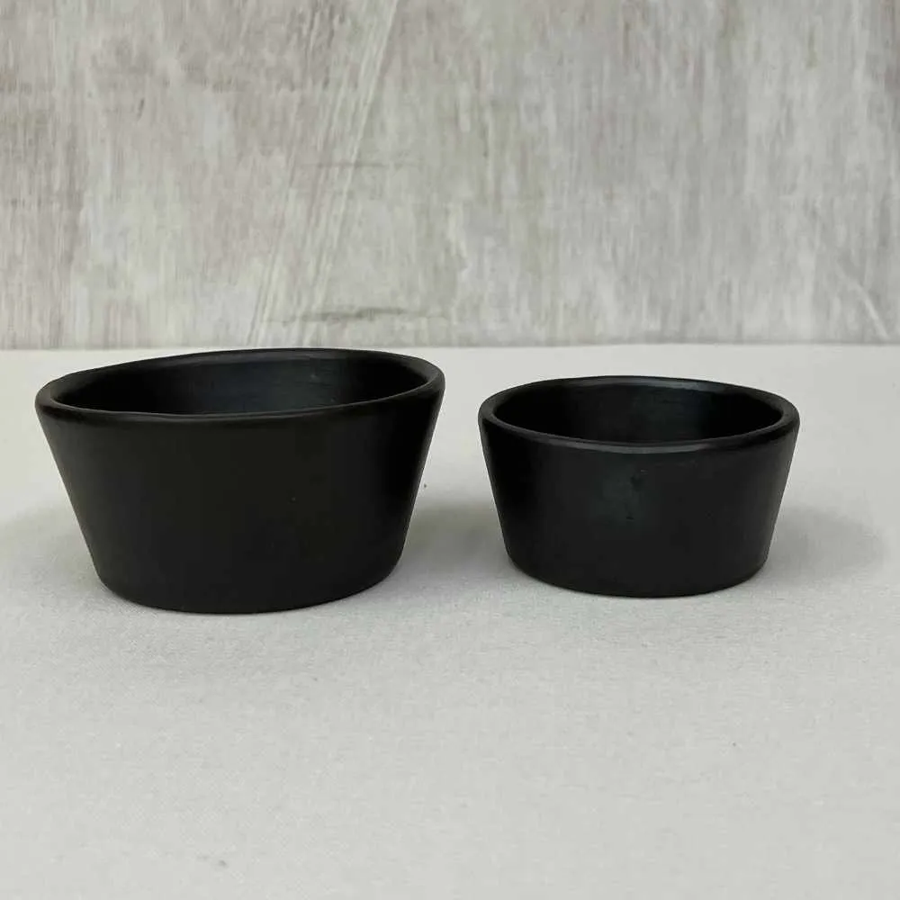Longpi Bowl | Black Clay Pottery Craft | Smart Dinner Bowl | Medium Size (5")