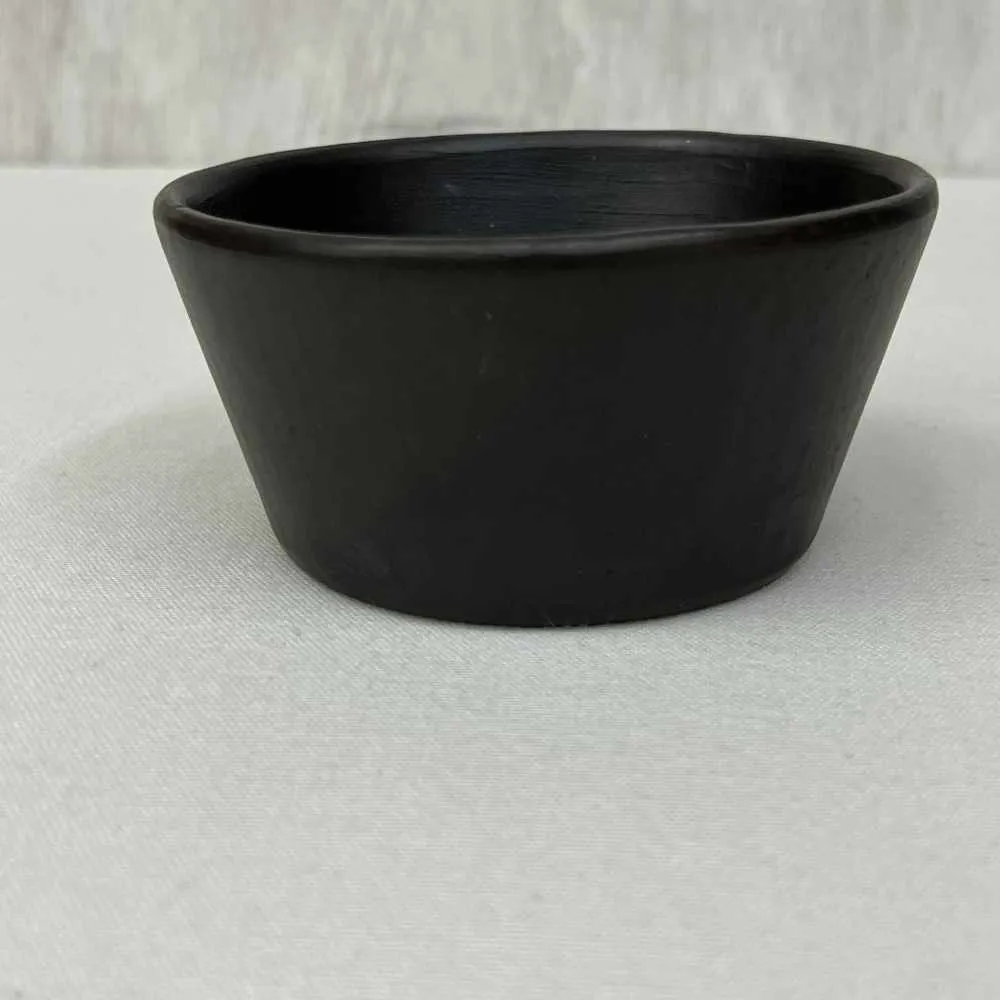 Longpi Bowl | Black Clay Pottery Craft | Smart Dinner Bowl | Medium Size (5")