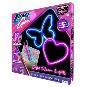 LumiGlow DIY Room Lights - Heart, Butterfly and Neon Lights