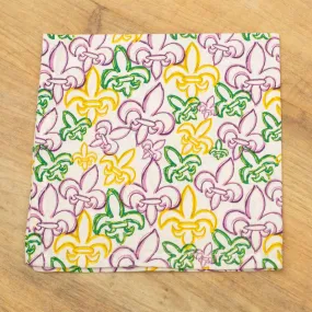 Mardi Gras St. Charles Fleur de Lis Napkins