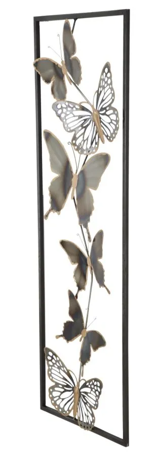 Metallic Butterfly Wall Decor in Frame
