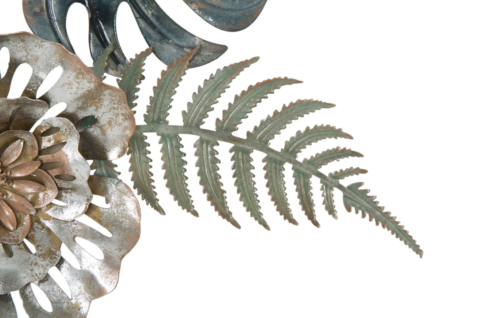 Metallic Flower & Leaf Bouquet Wall Decor