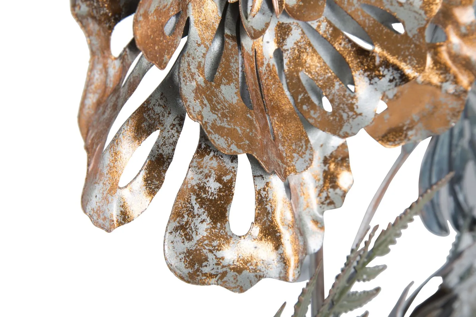 Metallic Flower & Leaf Bouquet Wall Decor