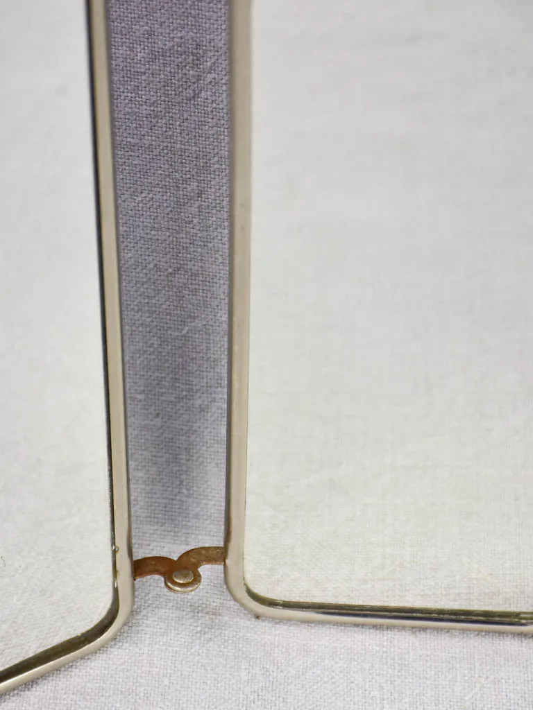 Mid century French barber's mirror with three panels 9½"