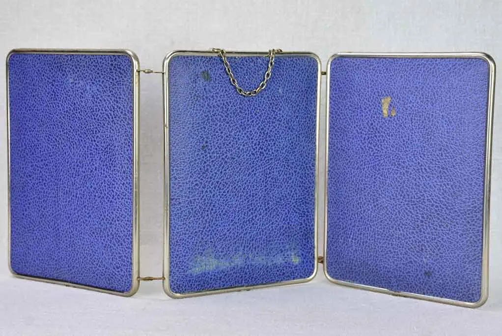 Mid century French barber's mirror with three panels 9½"